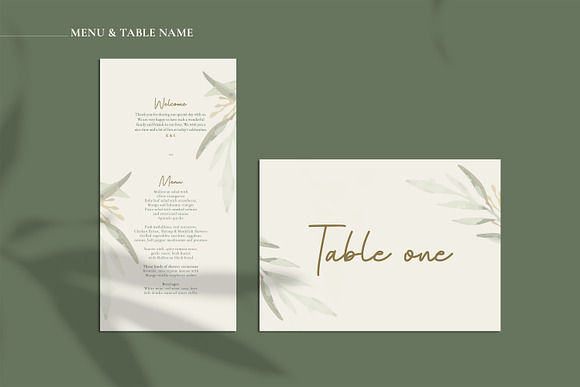 Olive wedding Invitation Template in Wedding Templates - product preview 4