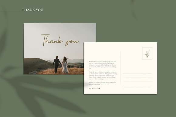 Olive wedding Invitation Template in Wedding Templates - product preview 6