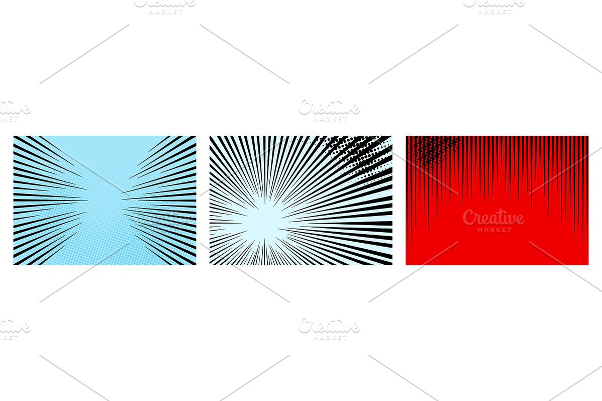 Set of color radial lines in Textures - product preview 8