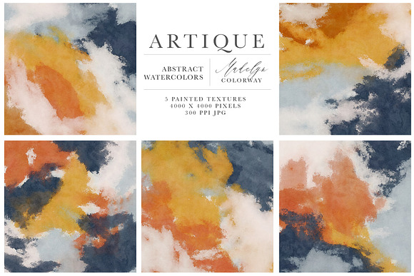 Artique Abstract Watercolor Textures in Textures - product preview 4