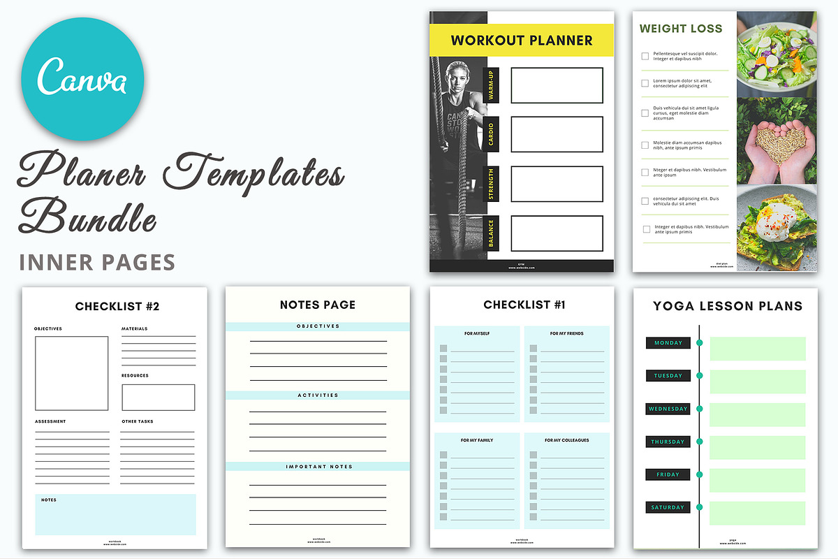 5 Planner & Workbook Canva Bundle in Email Templates - product preview 8