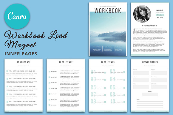5 Planner & Workbook Canva Bundle in Email Templates - product preview 1