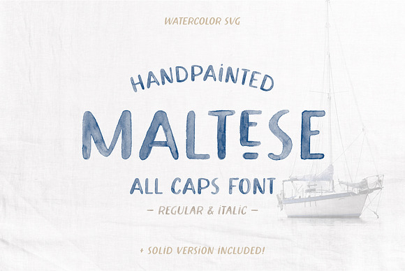 Maltese SVG Watercolor Font in Display Fonts - product preview 14