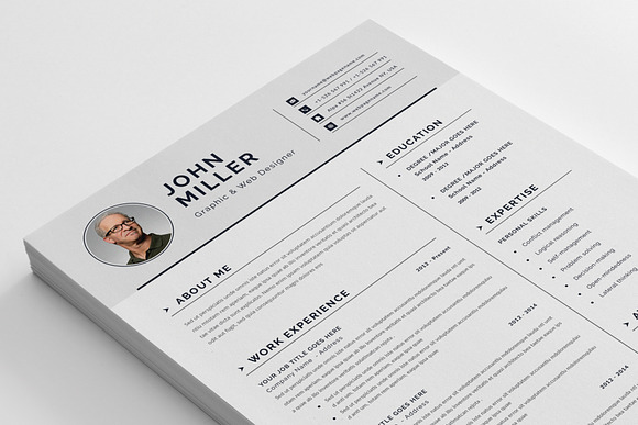 Resume CV (3 page) in Resume Templates - product preview 1