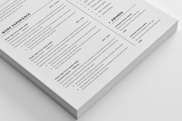Resume CV (3 page) in Resume Templates - product preview 2