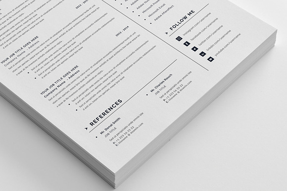 Resume CV (3 page) in Resume Templates - product preview 4