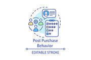 Post purchase behavior concept icon