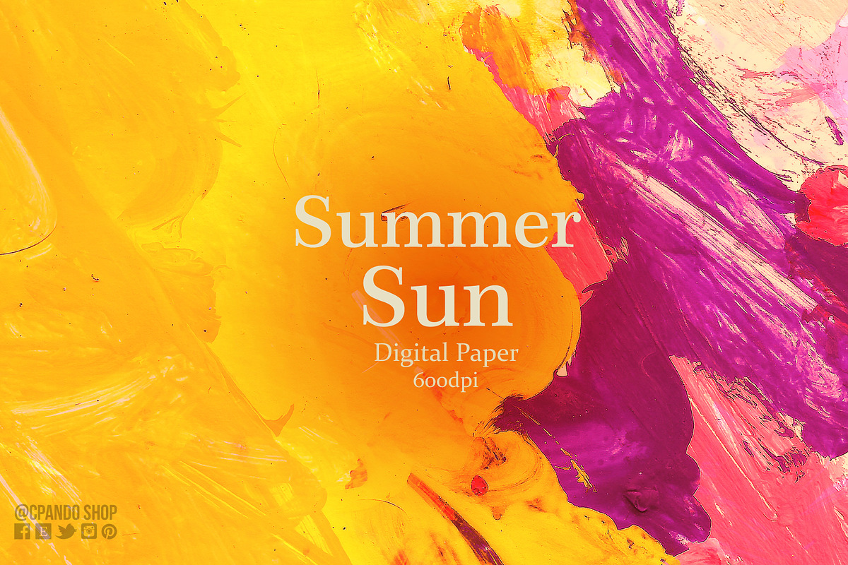 Summer Sun acrylic texture in Textures - product preview 8