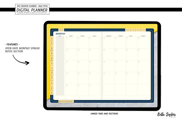 Navy Digital Planner for Goodnotes in Stationery Templates - product preview 1