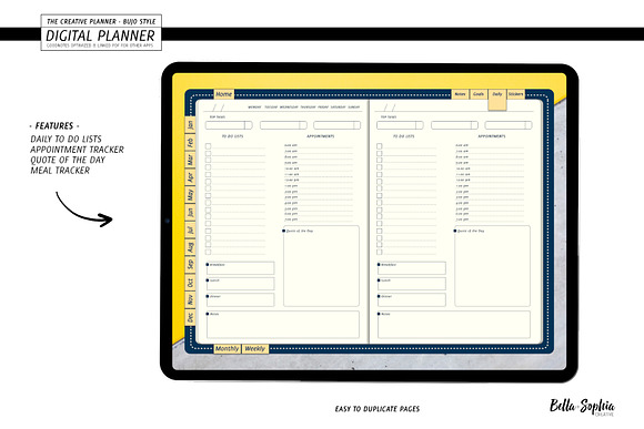 Navy Digital Planner for Goodnotes in Stationery Templates - product preview 4