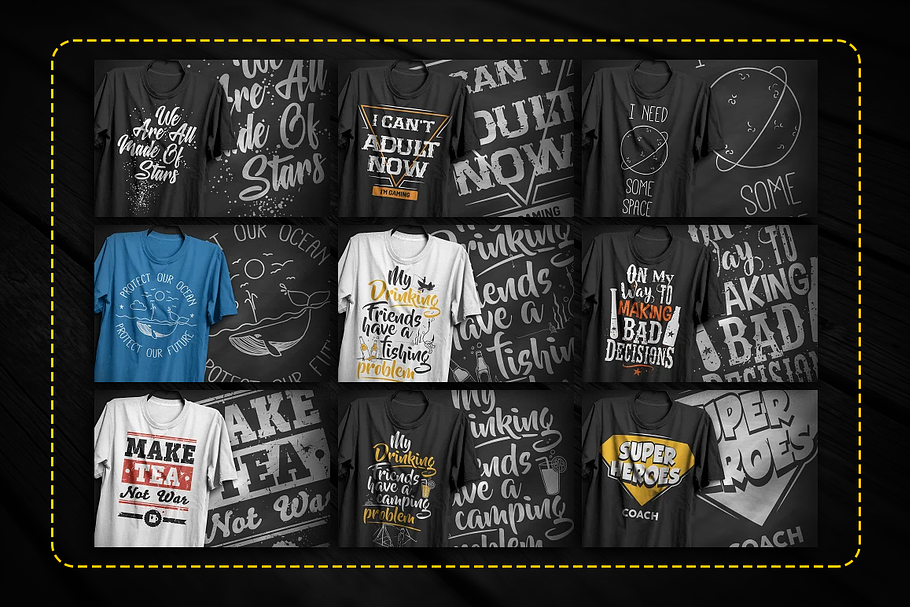 50 T-Shirt Designs BUNDLE in Illustrations - product preview 8