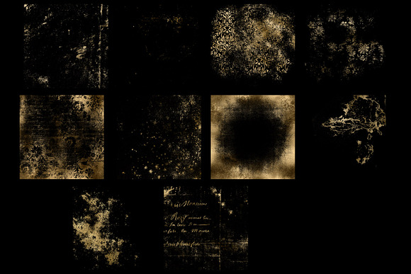 Gold Grunge Overlays in Textures - product preview 3