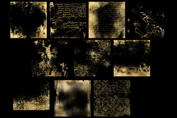 Gold Grunge Overlays in Textures - product preview 5