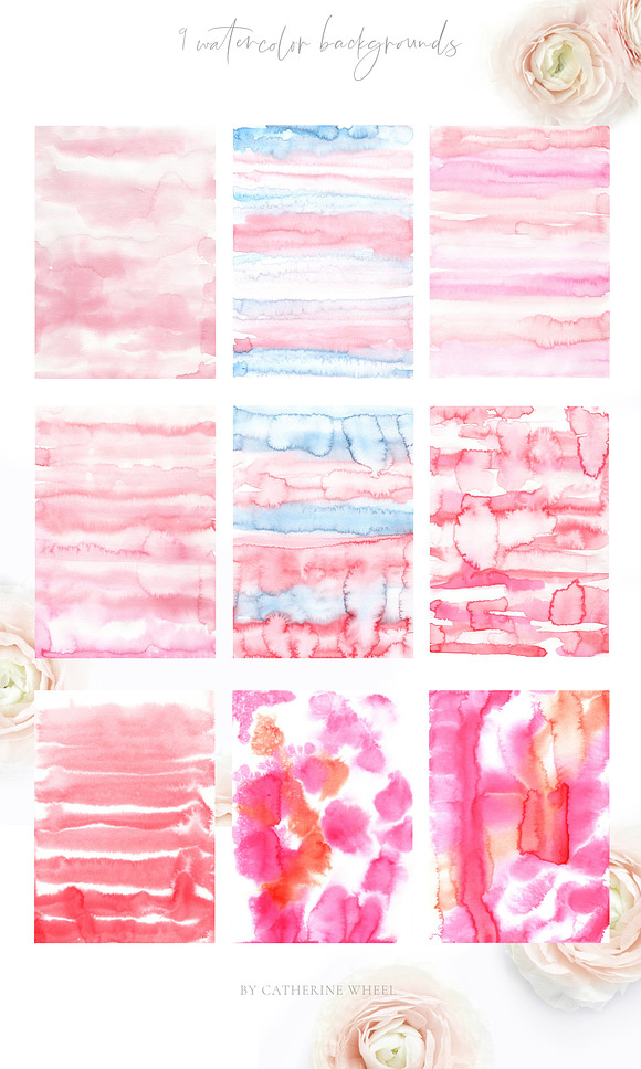 Valentine Watercolor Texture in Textures - product preview 4