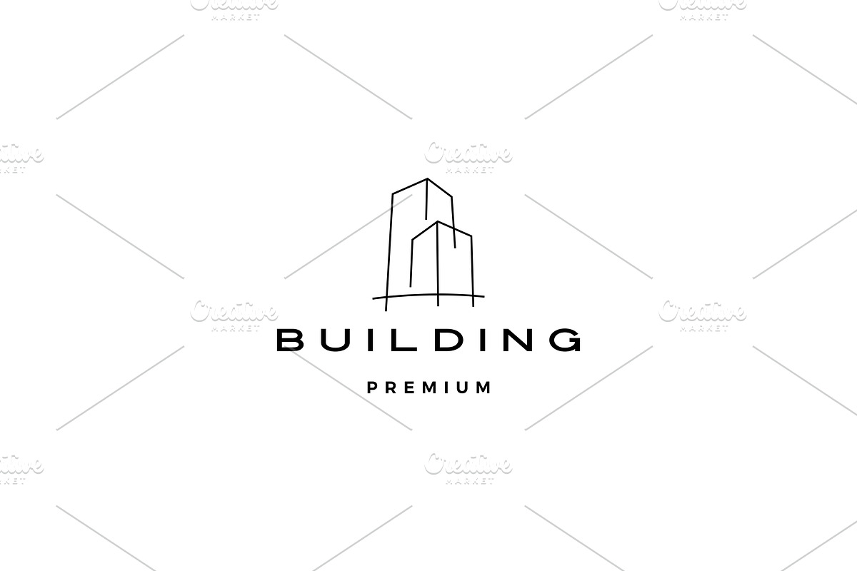 building logo vector icon line in Logo Templates - product preview 8