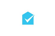 house check logo vector icon