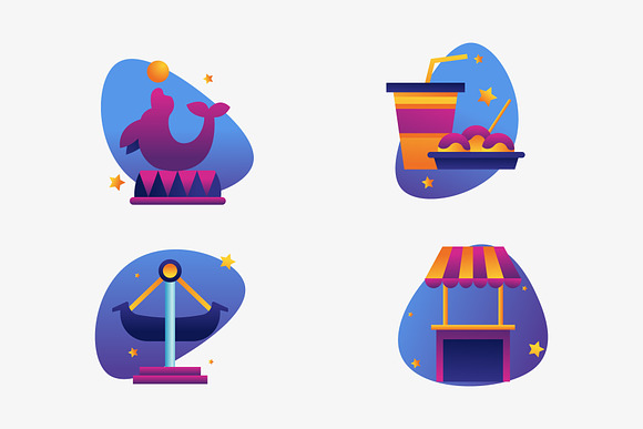 Circus element icons in Icons - product preview 1