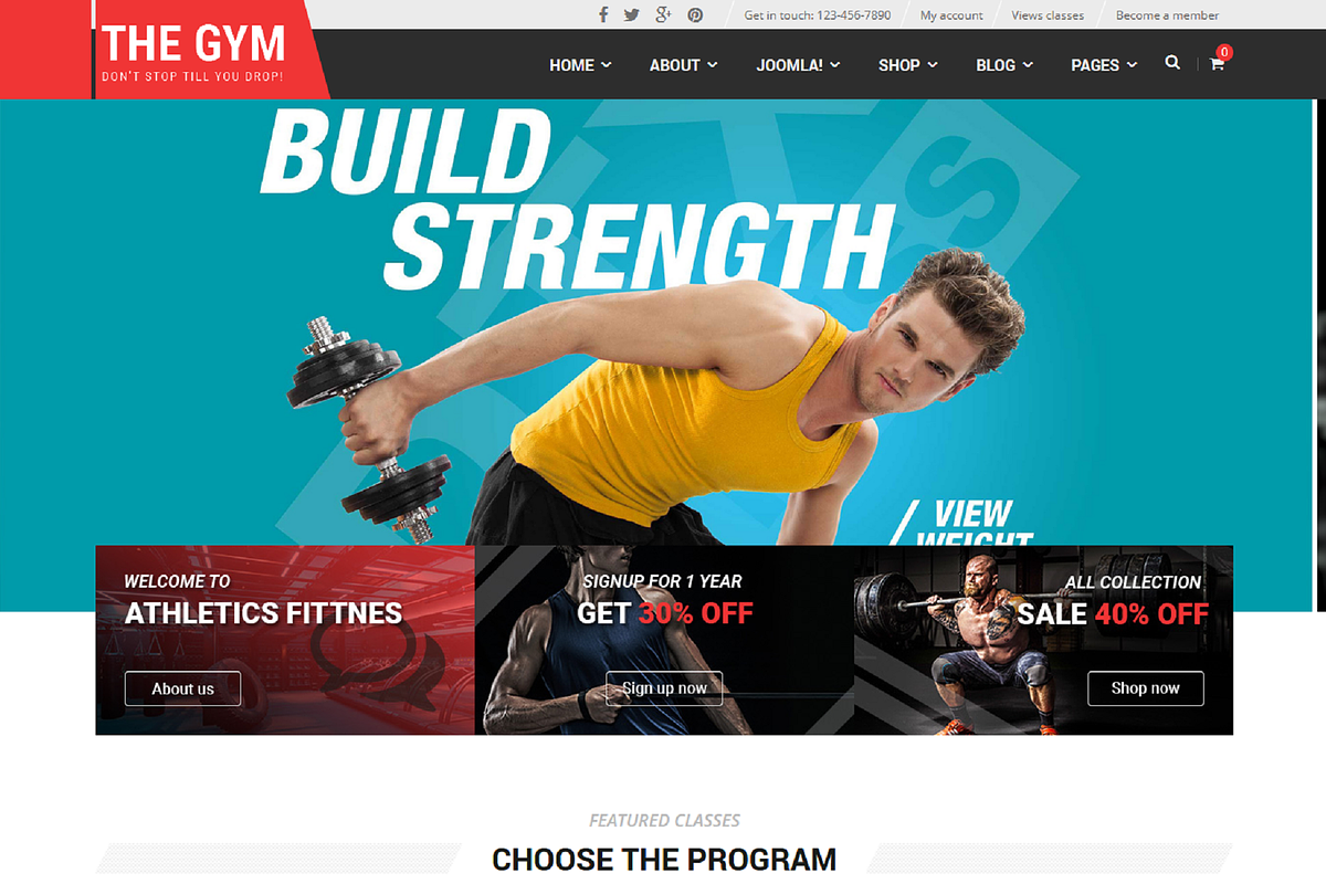 TheGym - Fitness Joomla Template in Joomla Themes - product preview 8