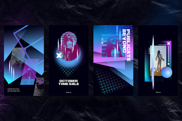 Holographic Modern Instagram in Instagram Templates - product preview 2