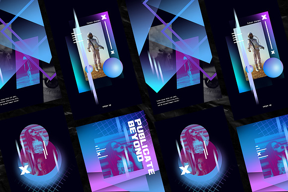 Holographic Modern Instagram in Instagram Templates - product preview 3