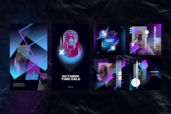 Holographic Modern Instagram in Instagram Templates - product preview 5