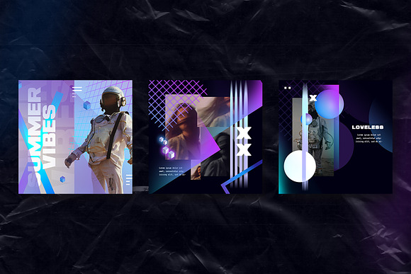 Holographic Modern Instagram in Instagram Templates - product preview 6