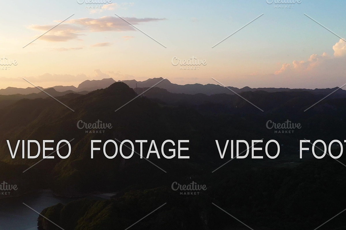 Sunrise. Mountain landscape in the in Graphics - product preview 8