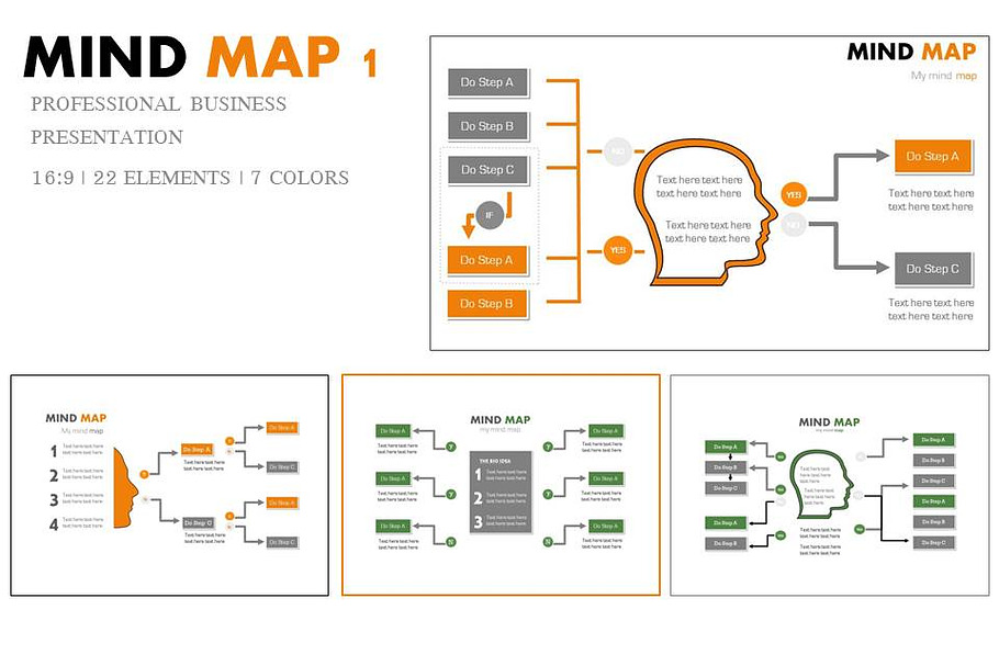 Mind Map 1 PowerPoint Template in PowerPoint Templates - product preview 8