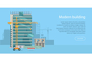 Building Web Banner. Skyscraper