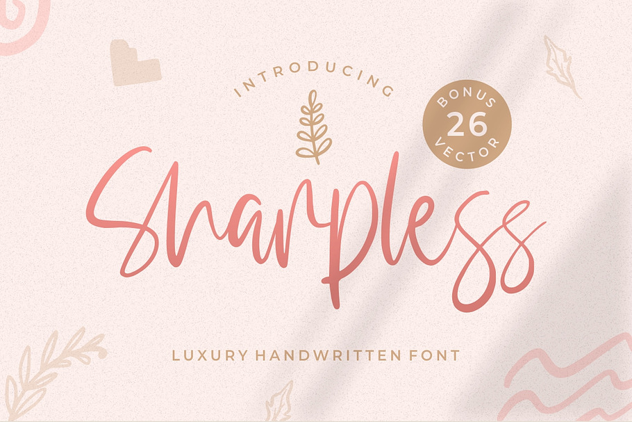 Sharpless - Handwritten With Doodle in Display Fonts - product preview 8
