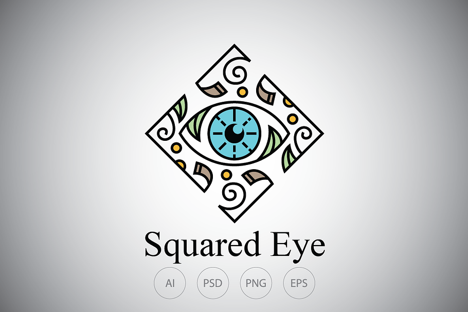 Squared Eye Logo Template