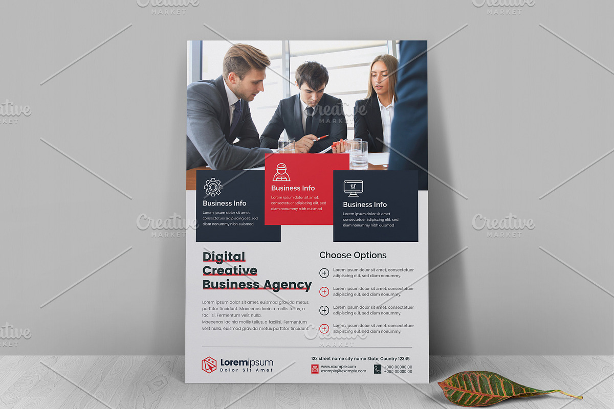 Red Corporate Flyer in Flyer Templates - product preview 8