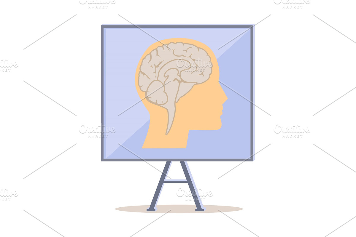 Board with Human Head Silhouette And in Illustrations - product preview 8