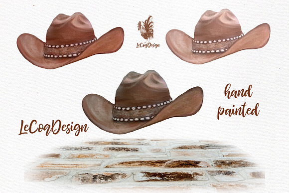 Western girls Cowgirls clipart in Illustrations - product preview 4