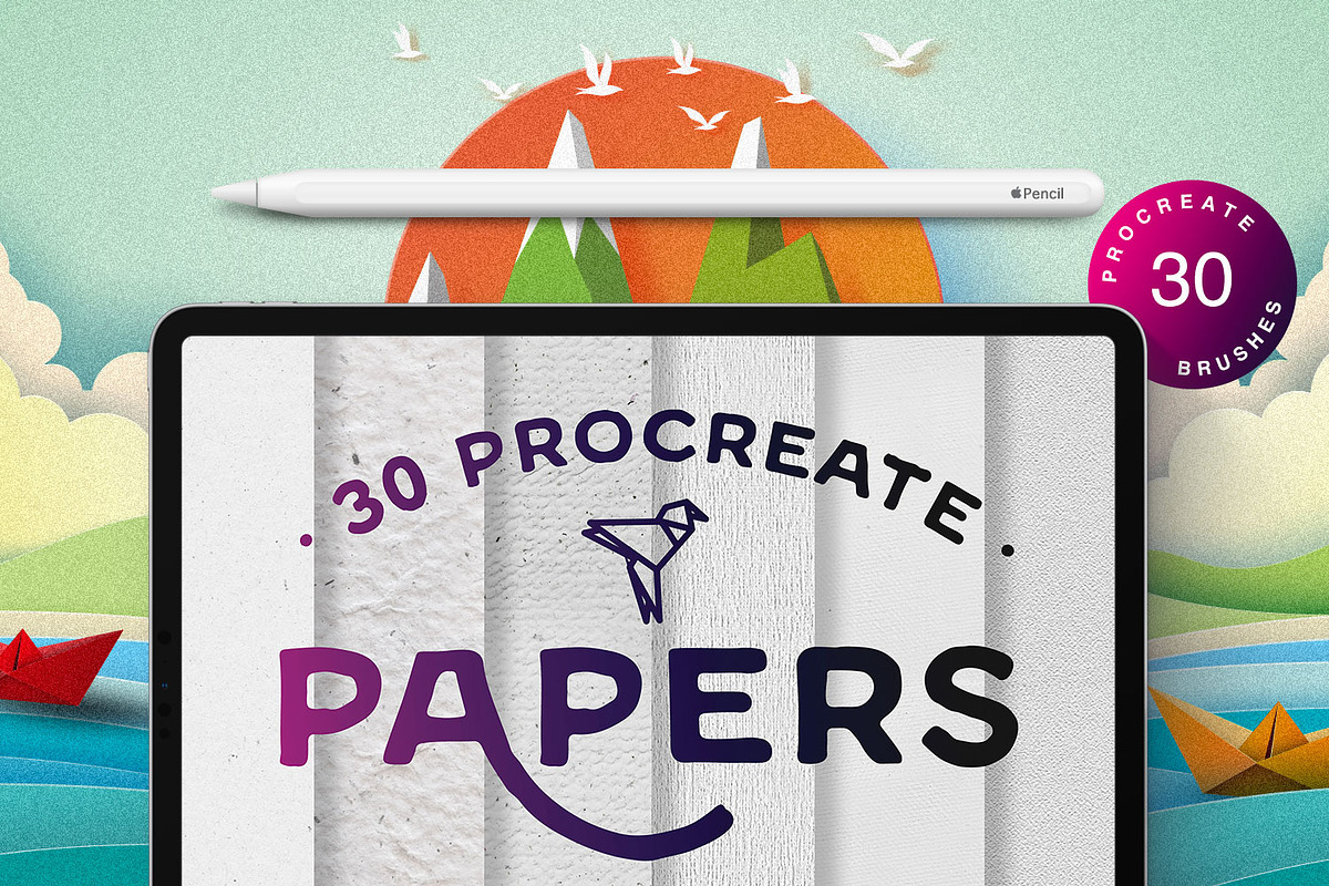 Procreate Paper Brushes in Add-Ons - product preview 8