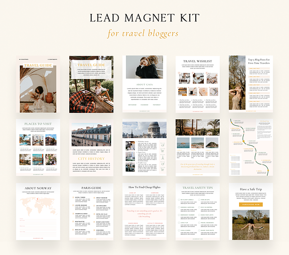 Lead Magnet Kit for Travel Bloggers in Email Templates - product preview 12