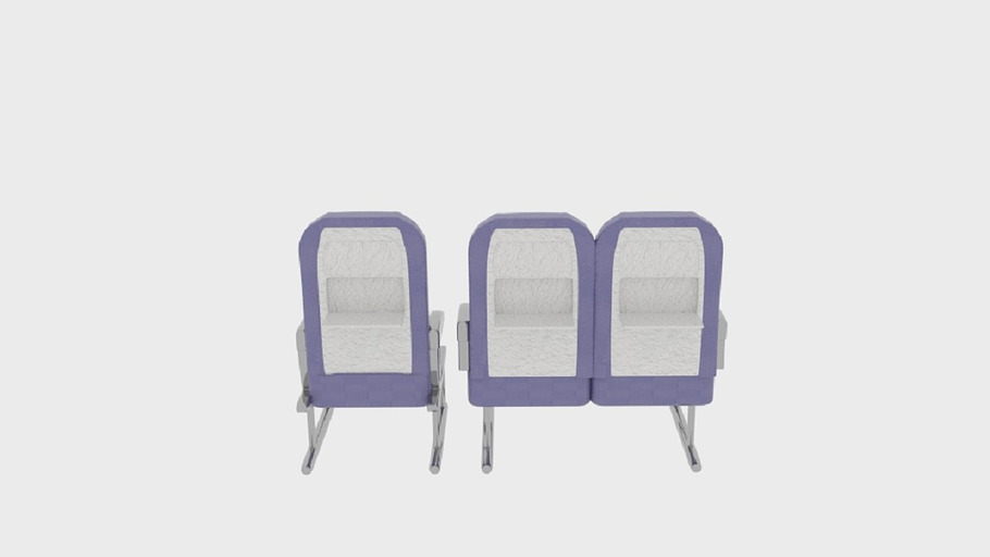 Plane Seat With Tray in Furniture - product preview 2