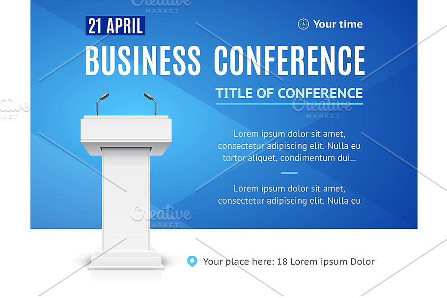 Business Conference Template in Illustrations - product preview 8