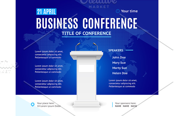 Business Conference Template in Illustrations - product preview 1