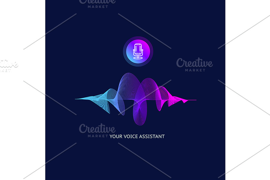 Voice Assistant which Sound Wave in Illustrations - product preview 8