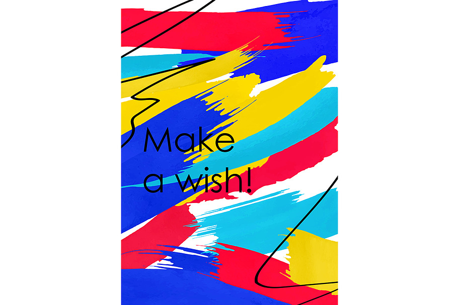 Make a wish phrase abstract banner in Brochure Templates - product preview 8