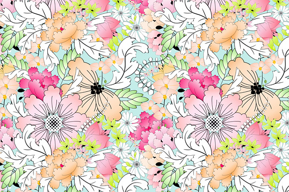 Spring Flowers - Seamless Pattern in Patterns - product preview 1