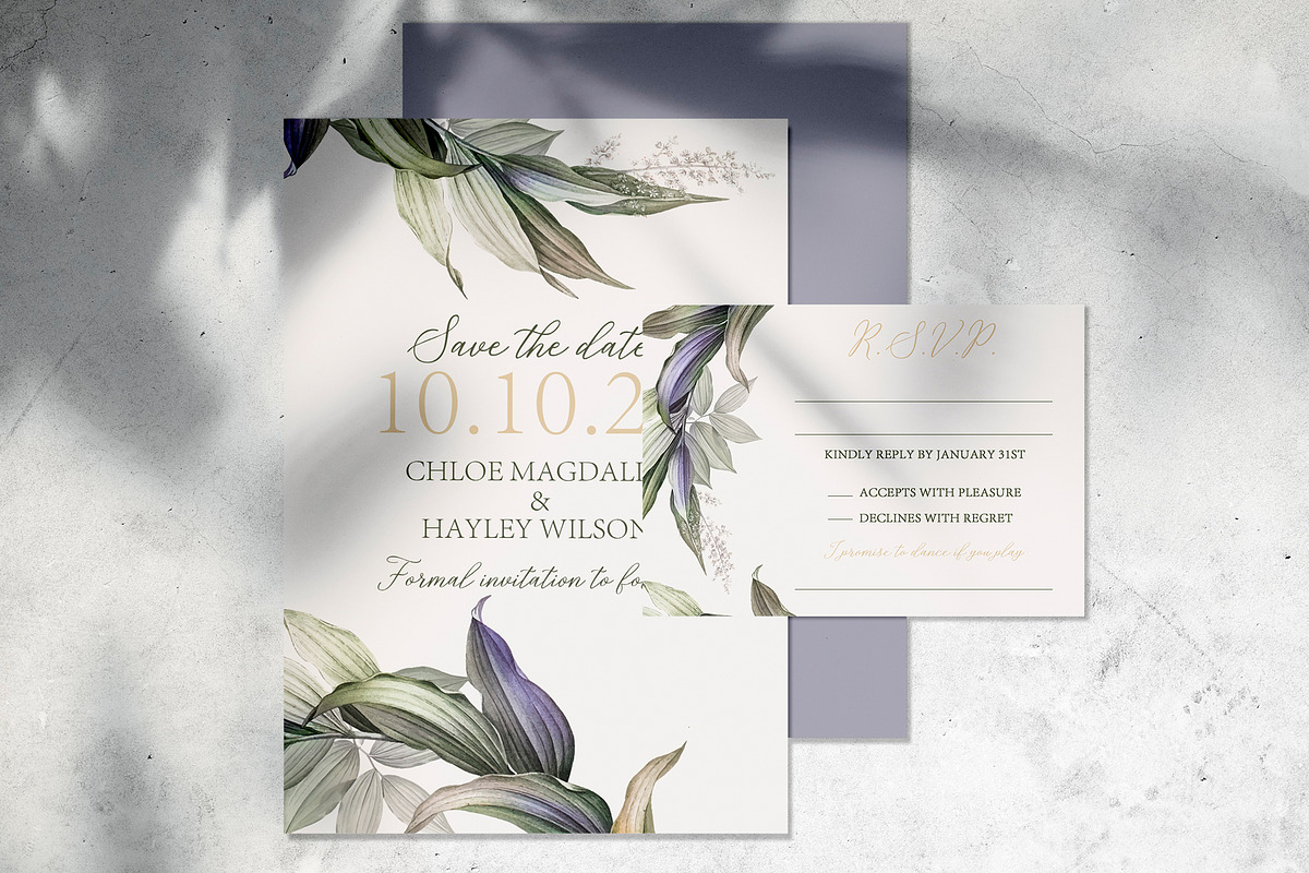 Wedding Invitation Suite - Chloe in Wedding Templates - product preview 8