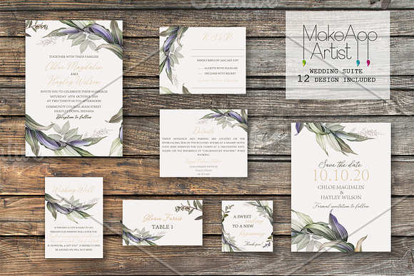 Wedding Invitation Suite - Chloe in Wedding Templates - product preview 1