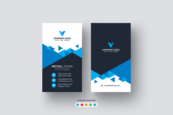 Creative Modern Business Card in Business Card Templates - product preview 3