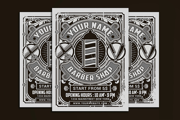 Retro Barber Shop Flyer