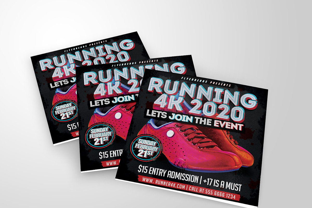Runner Sports Flyer in Flyer Templates - product preview 8