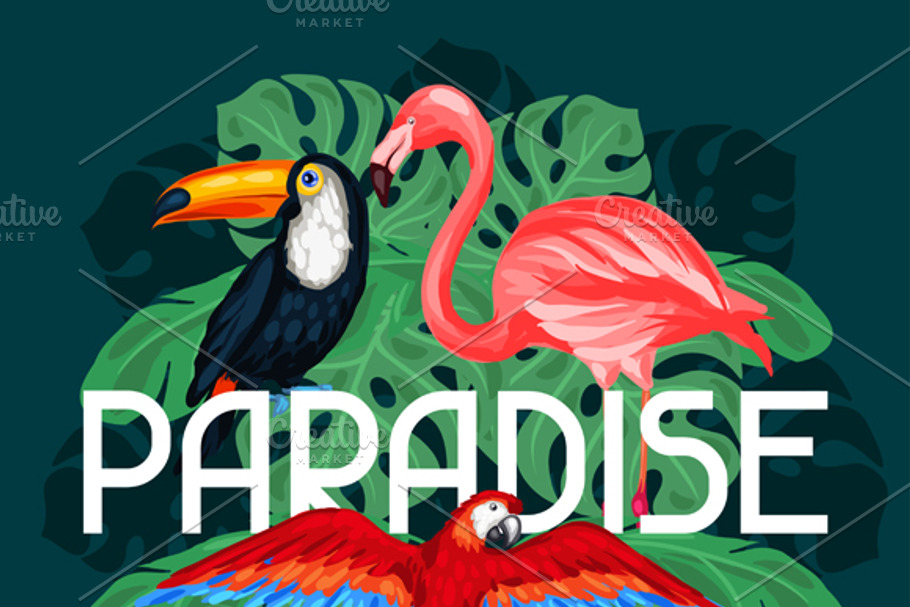 Tropical birds prints. in Illustrations - product preview 8