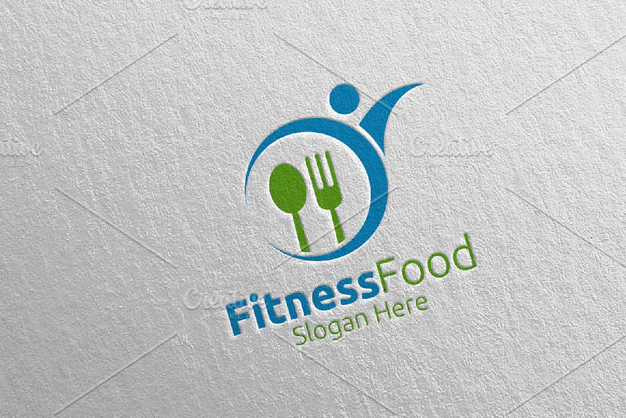 Fitness Food Logo for Restaurant 58 in Logo Templates - product preview 8