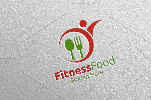 Fitness Food Logo for Restaurant 58 in Logo Templates - product preview 1